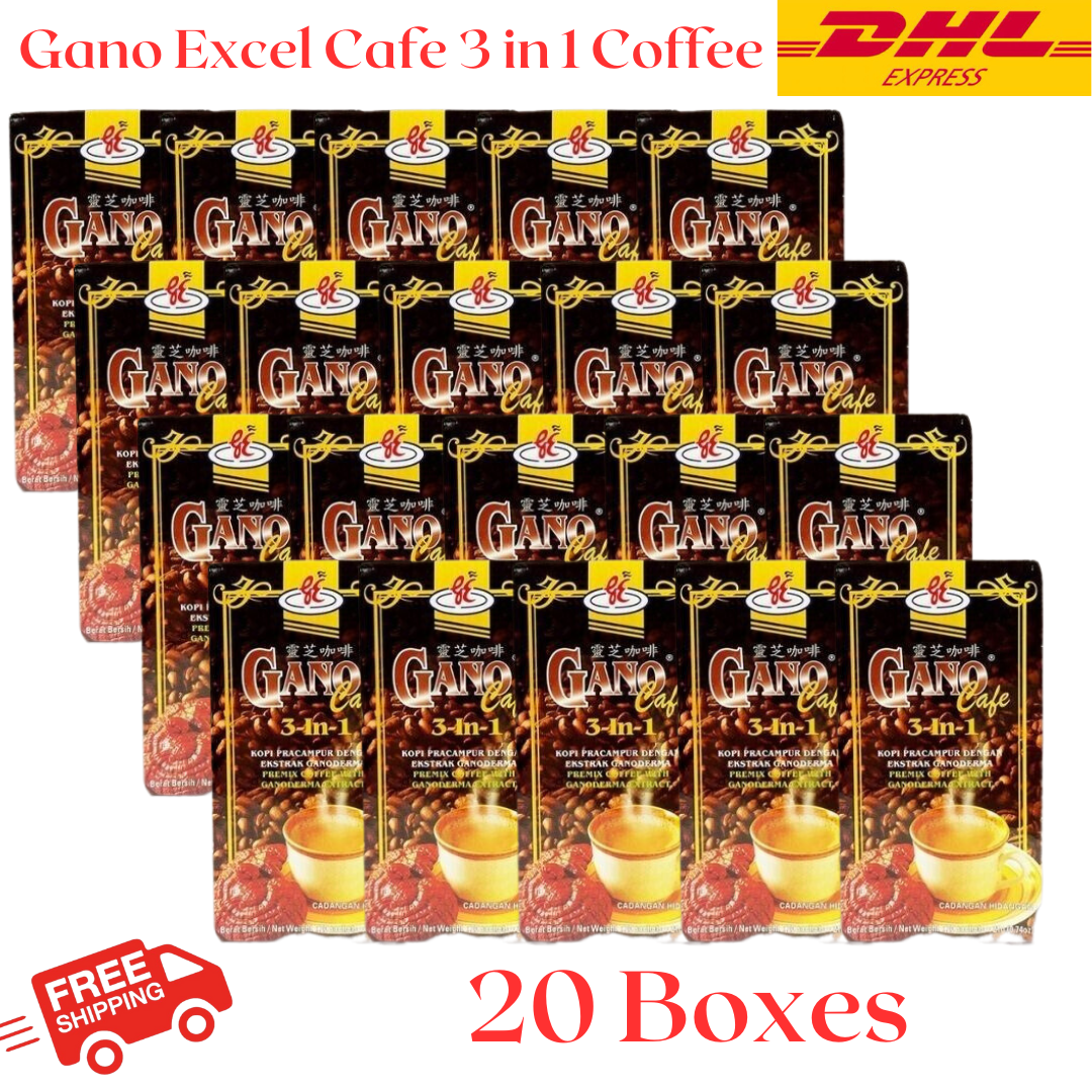 Gano Excel Cafe 3 in 1 Coffee Ganoderma Reishi (20 Boxes)