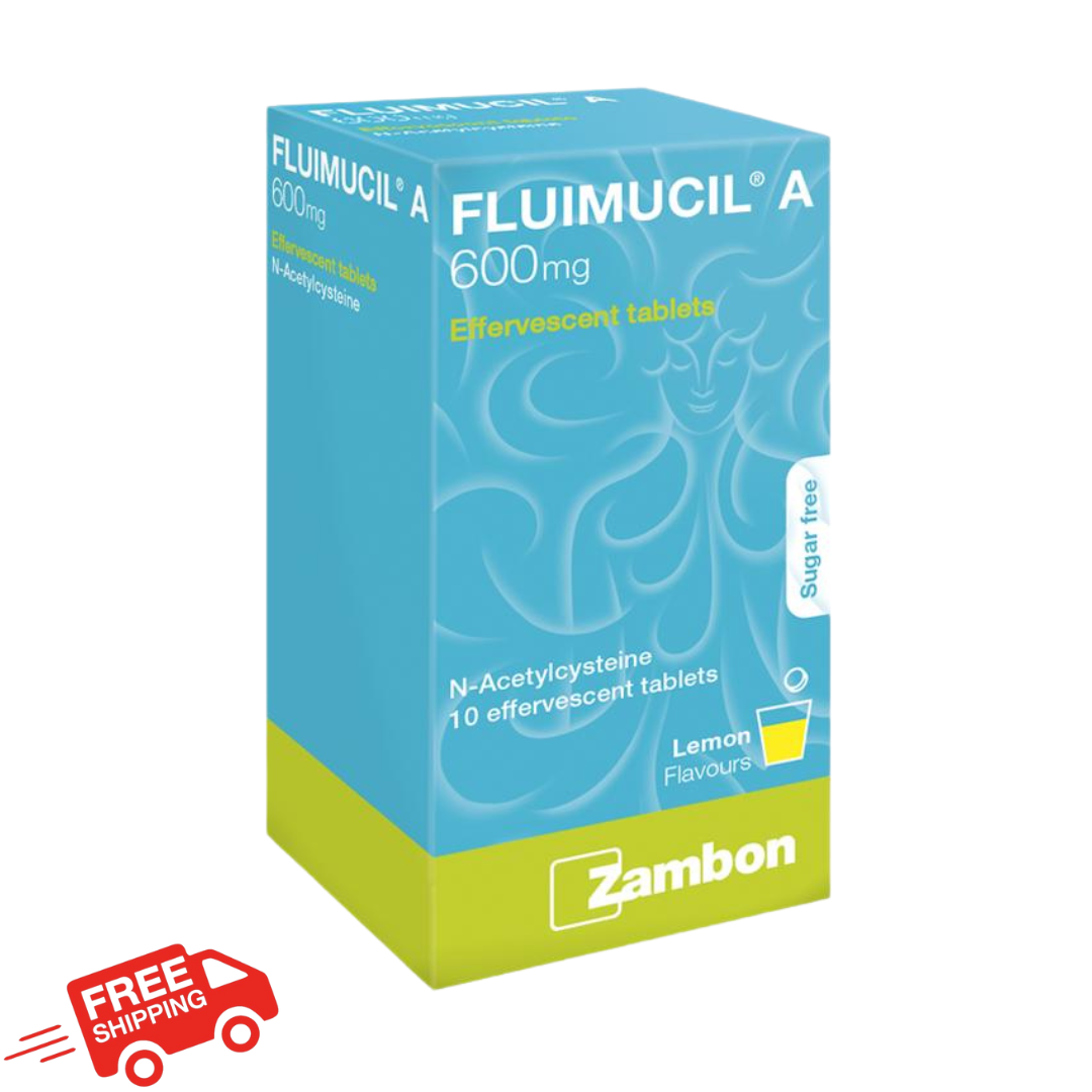 Fluimucil A 600mg Effervescent Tablets 10s Clear Phlegm