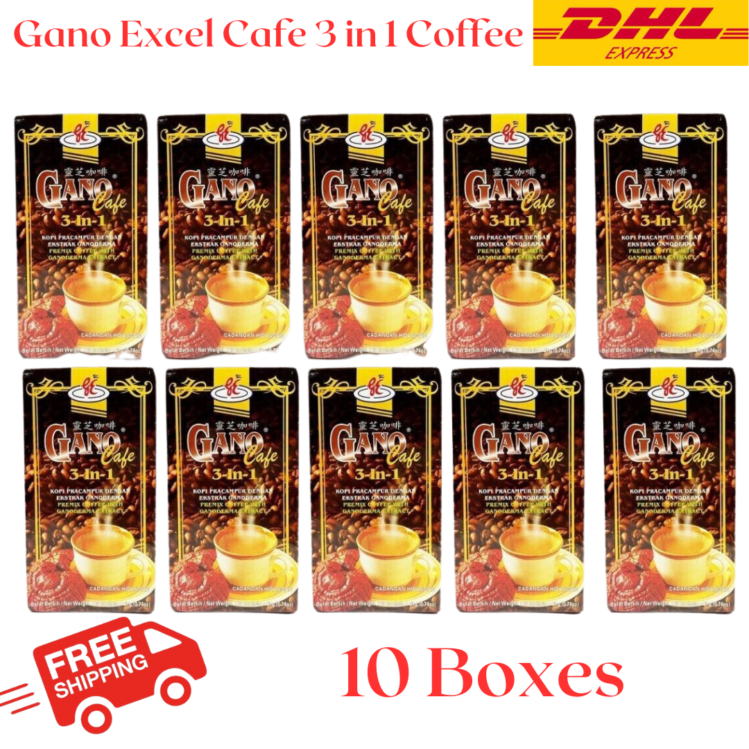 Gano Excel Cafe 3 in 1 Coffee Ganoderma Reishi (10 Boxes)