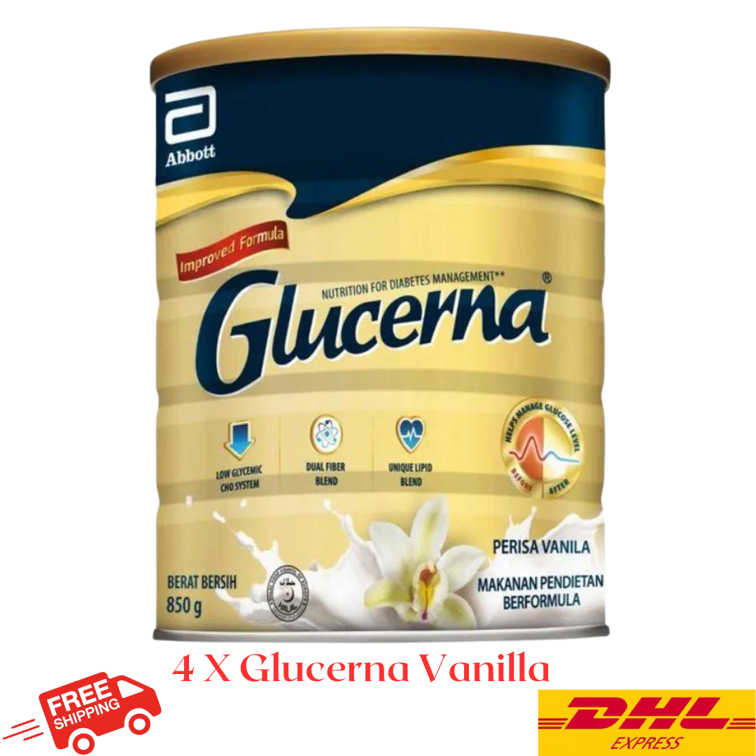 Abbott Glucerna Triple Care Vanilla 800g (4 Cans)