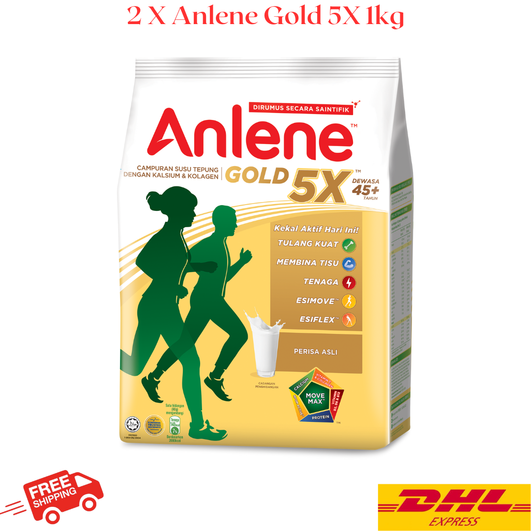 Anlene Gold 5X Milk Powder 1kg (2 Packs)
