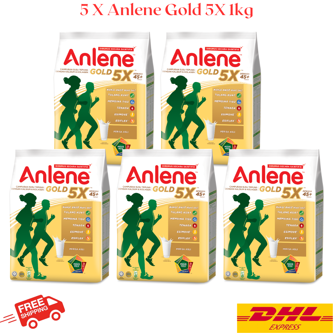 Anlene Gold 5X Milk Powder 1kg (5 Packs)
