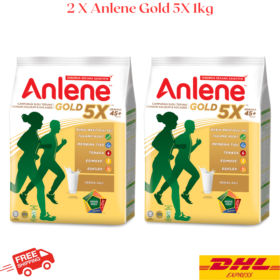 Anlene Gold 5X Milk Powder 1kg (2 Packs)