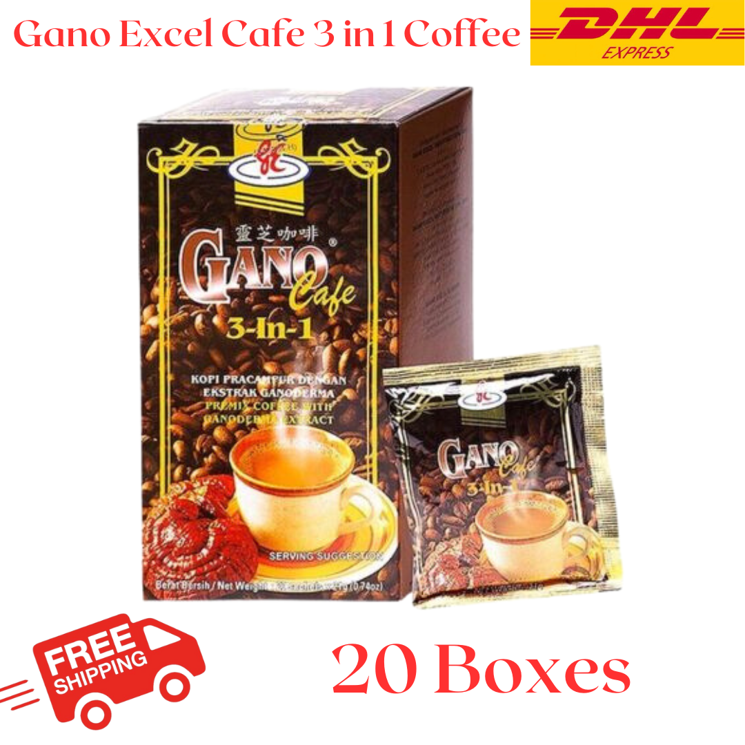 Gano Excel Cafe 3 in 1 Coffee Ganoderma Reishi (20 Boxes)