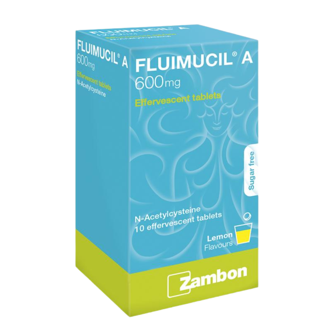 Fluimucil A 600mg Effervescent Tablets 10s Clear Phlegm
