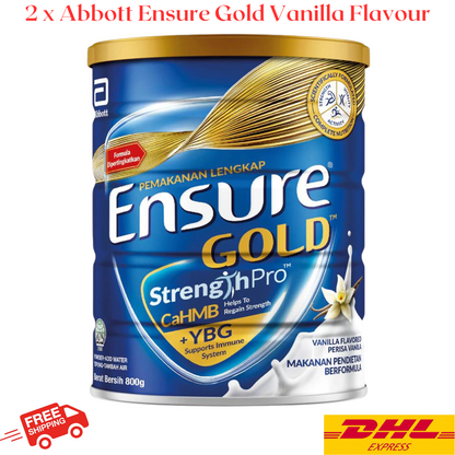 Abbott Ensure Gold Vanilla 800g (2 Cans) - New Packaging