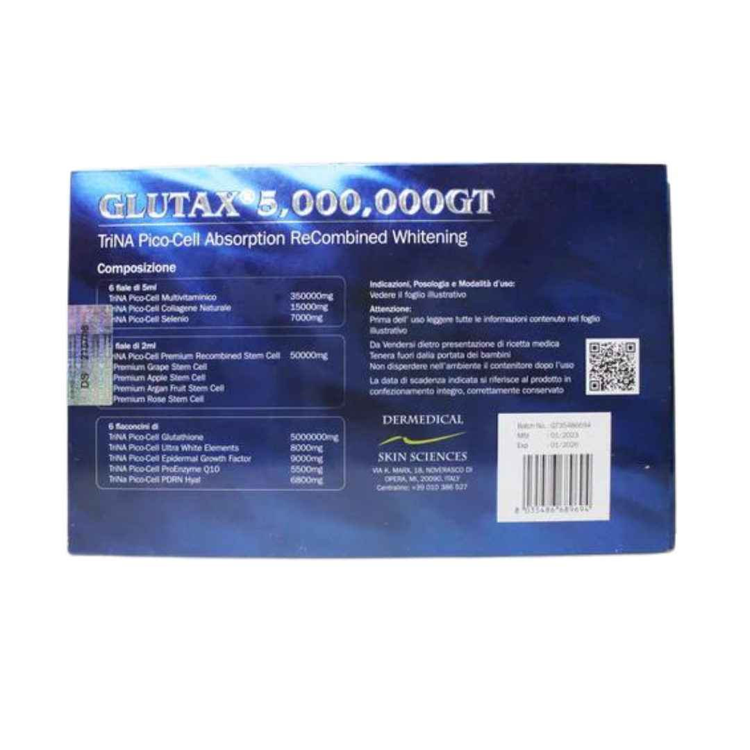 Glutax 5000000GT TriNA Pico-Cell Absorption Recombined Whitening (4 Boxes)